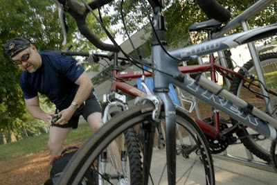 Image of bike commuter in Massachusetts