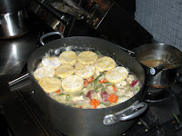 Arrange the biscuit rounds on top of filling