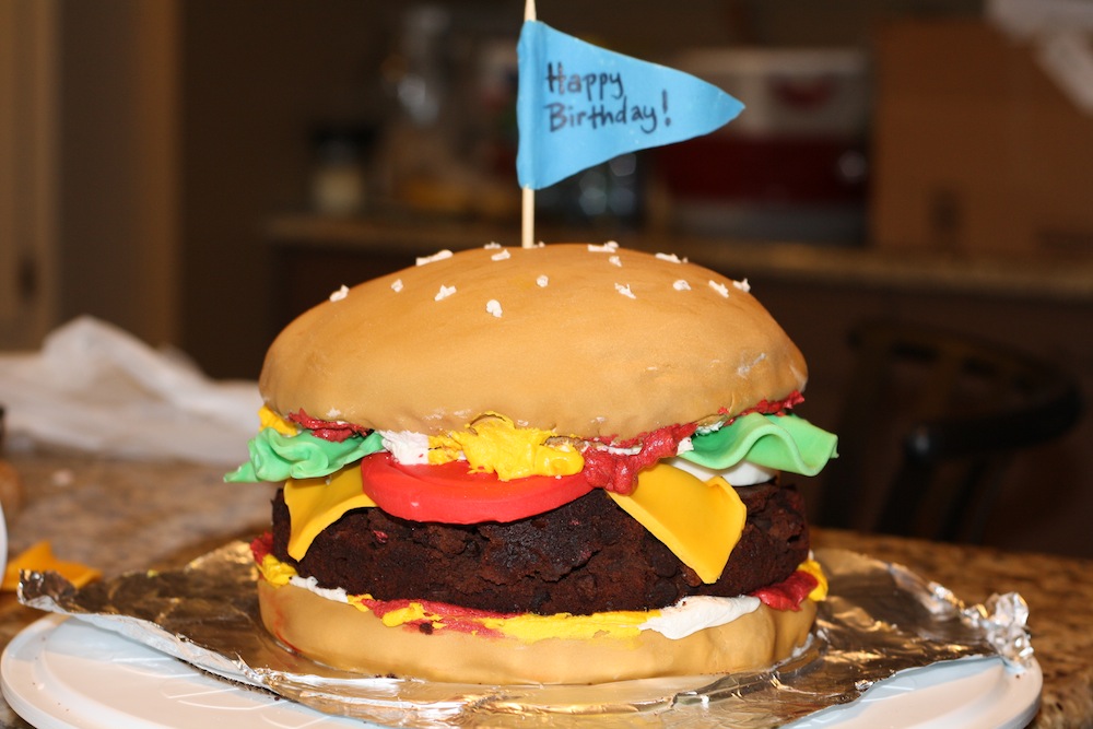 Project of the Week: Hamburger Birthday Cake.