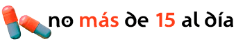 No más de 15 al día