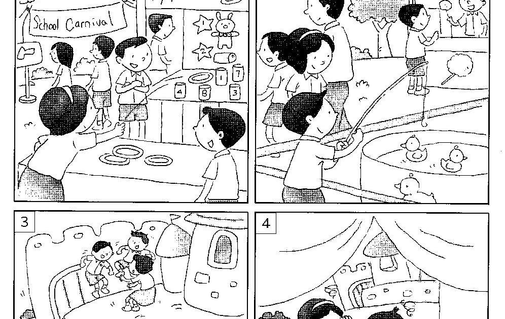 Describing a carnival at night picture