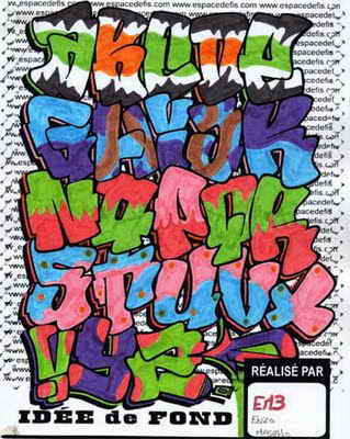 Colored Graffiti Letters