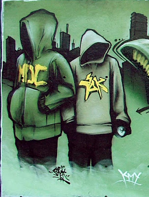 graffiti characters faces. Graffiti Face Green Light
