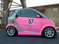 Pink Smart Car