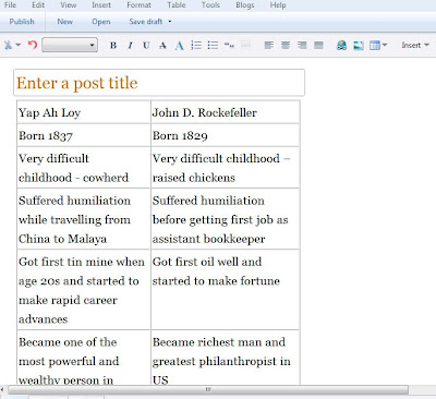 Window Live Writer Insert table in EDIT mode