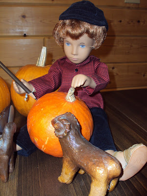 Patrick, the artist, in fall school clothes