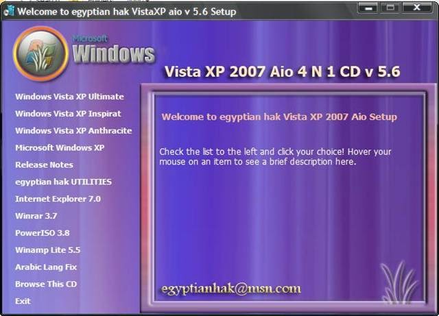 Windows XP PRO SP3 5-in-1 By Egyptian Hak Setup Free