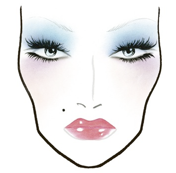 makeup face charts. The following face charts are