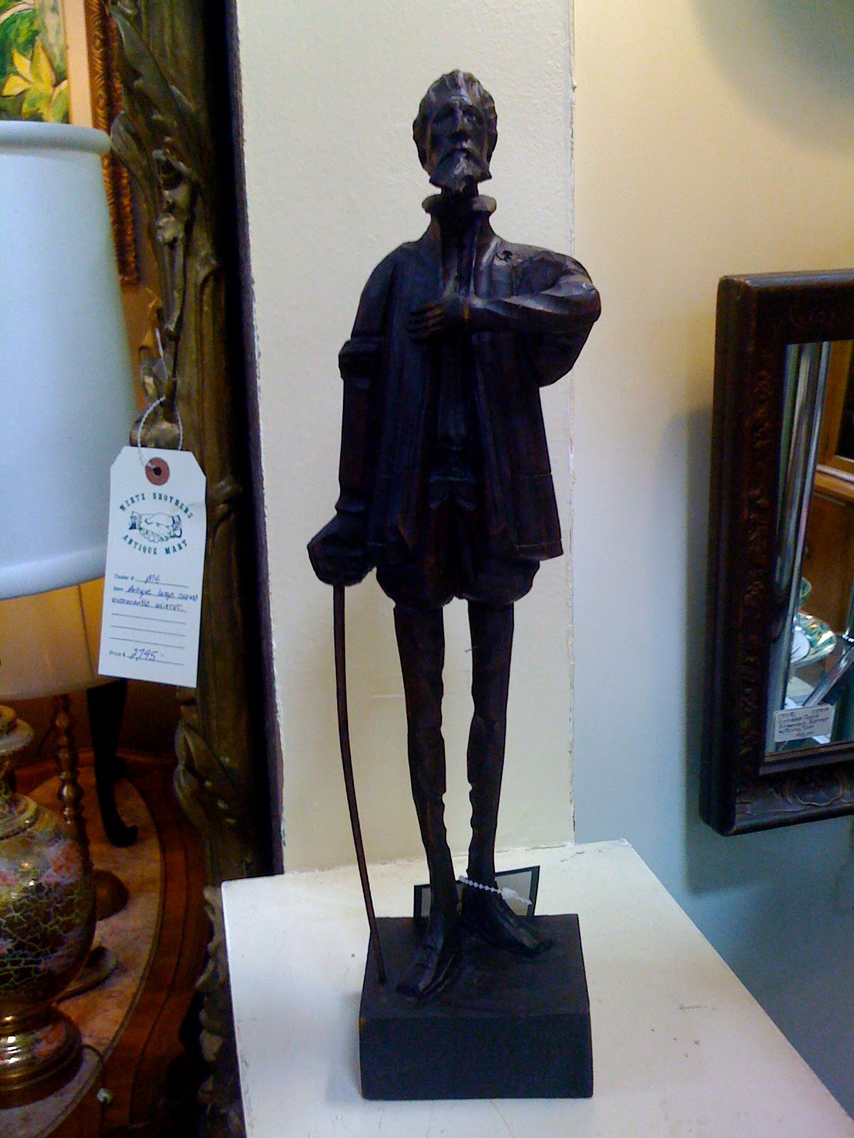 don quixote wood carving