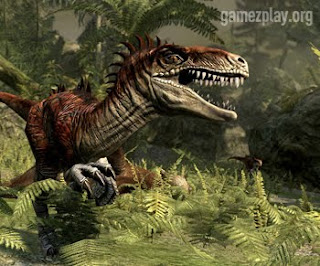 dinosaur in jurassic scene from the game