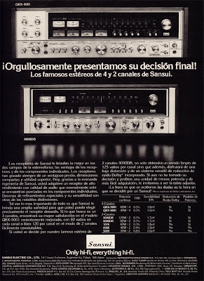Comerciales deAudio Vintage!! Sansui+receivers