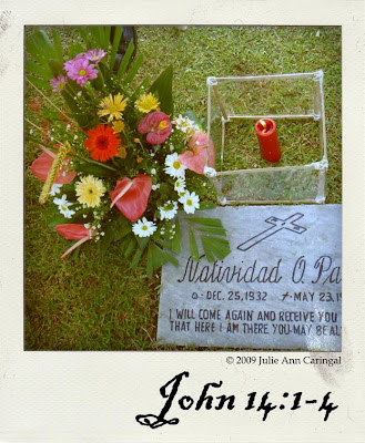 Mamita's tombstone at Eternal Gardens cemetery.