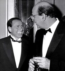 Craxi con Berlusconi. Foto dalla rete.