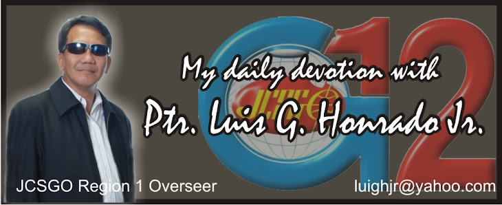 By: Pastor Luis G. Honrado Jr.