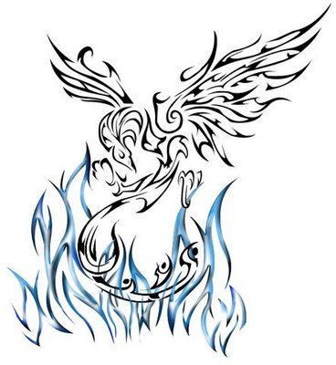 and a phoenix tattoo on my