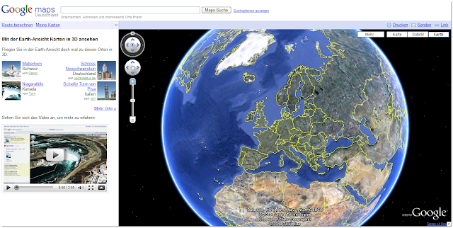 Google Earth-Ansicht in Maps