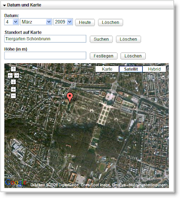 Ein Screenshot zeigt Einstellungen von Google Earth