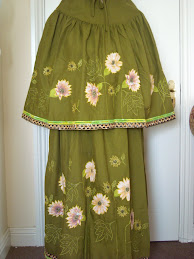 Ridah Dress Floral Embroidered Olive Green