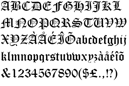 Old English Tattoo Design by Old English Tattoo Design by