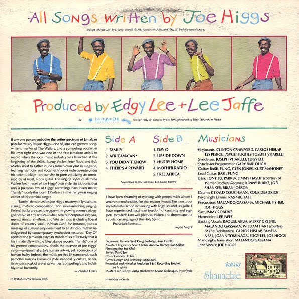 EDYREGGAE JOE HIGGS Family LP1988