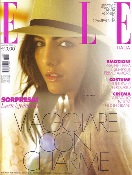 Checkout Here Camilla Belle is posted on Elle Magazine Italy for the month