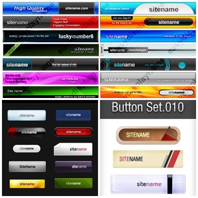 Download Buttons Pack UI Elements PSD