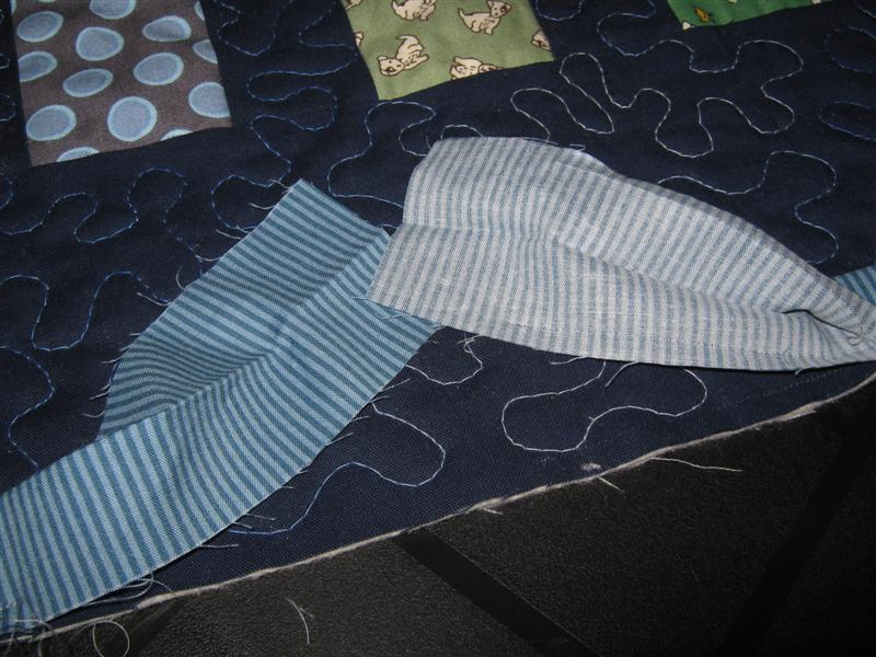 TheCuttingEdgeQuilt Joining Binding Strip Ends Tutorial