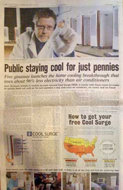 Full page ad with headline Public staying cool for just pennies