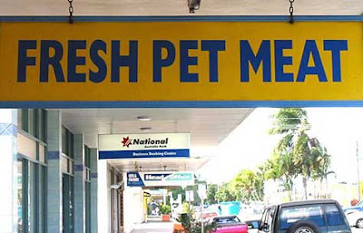 Sign reading Fresh Pet Meat