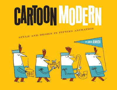 Yellow cover of the book Cartoon Modern