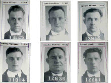 Indiana State Prison Mugshots (all except Dillinger were escapees of Indiana aka Michigan City)