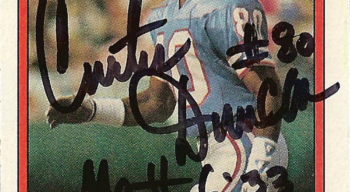 Donna's TTM Autographs FORMER HOUSTON OILERS WIDE RECEIVER, CURTIS DUNCAN!
