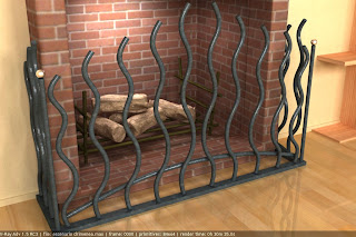 Diseñador Grafico - Modelador 3D: Protector de Chimenea y marco para