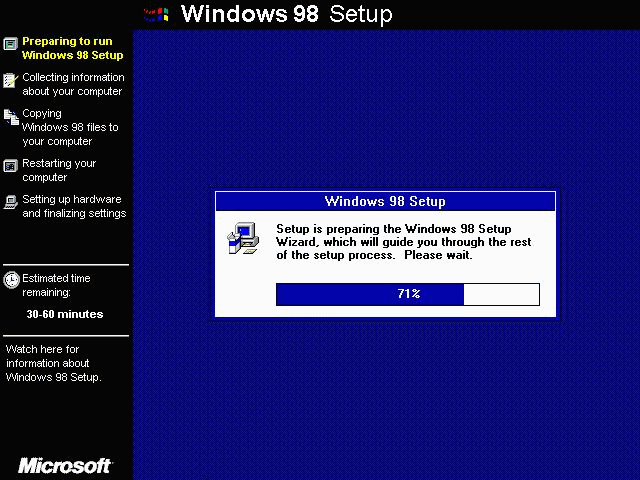 Windows 98 Setup