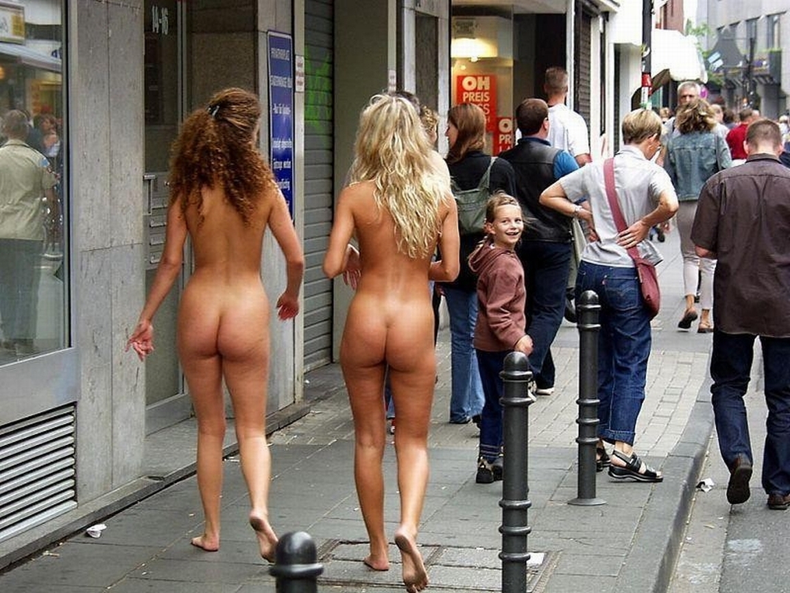 Public nudity ass butt