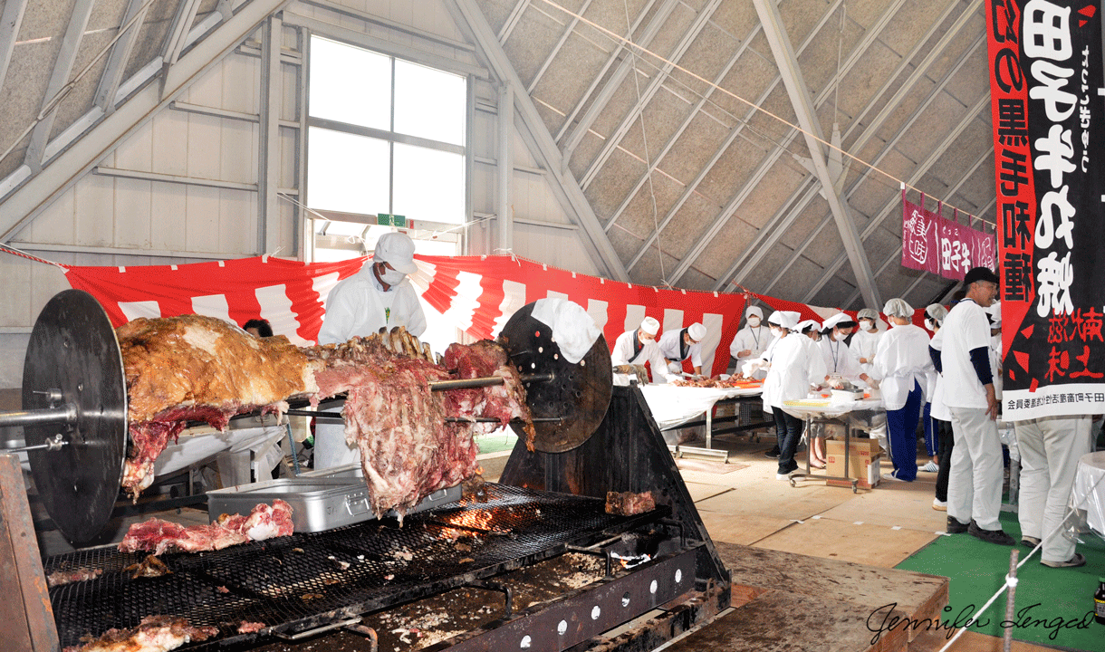 Traveling around Misawa, Japan Takko Garlic and Beef Festival