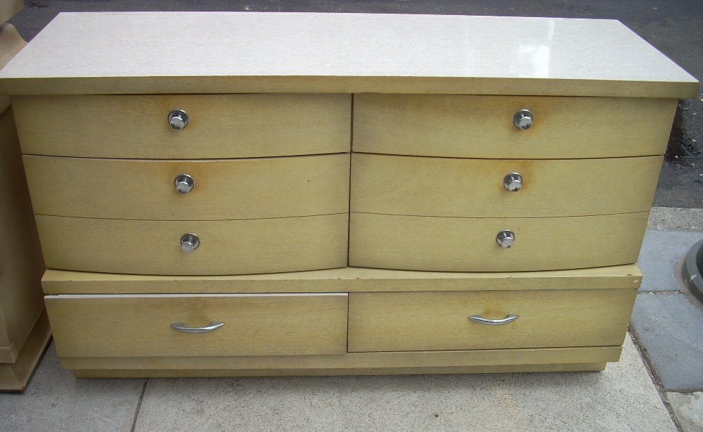 Uhuru Furniture & Collectibles 1950s Limed Oak 5 pc Bedroom Set SOLD!