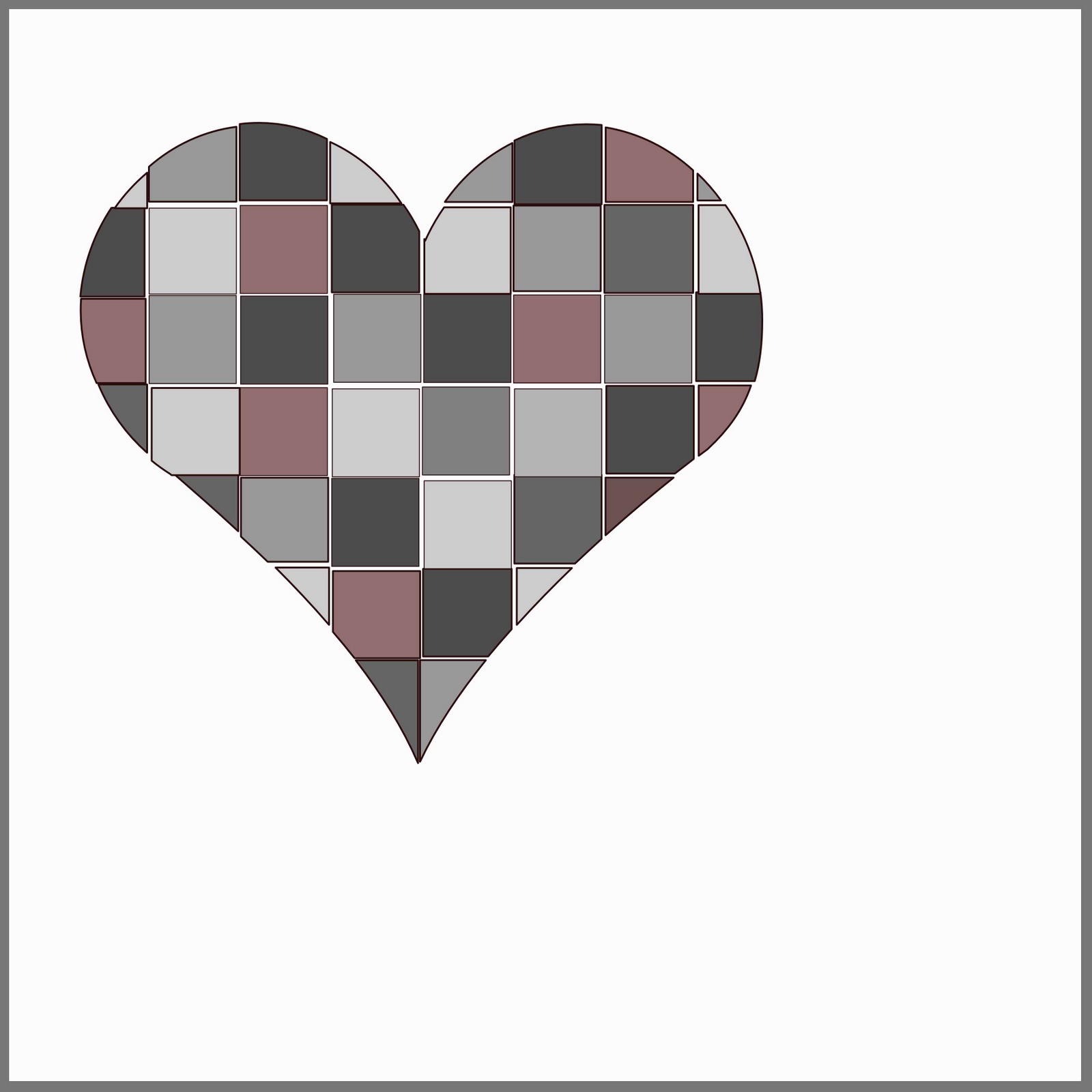 Ideas for Scrapbookers: A Mosaic Heart Template for your Valentine Pages