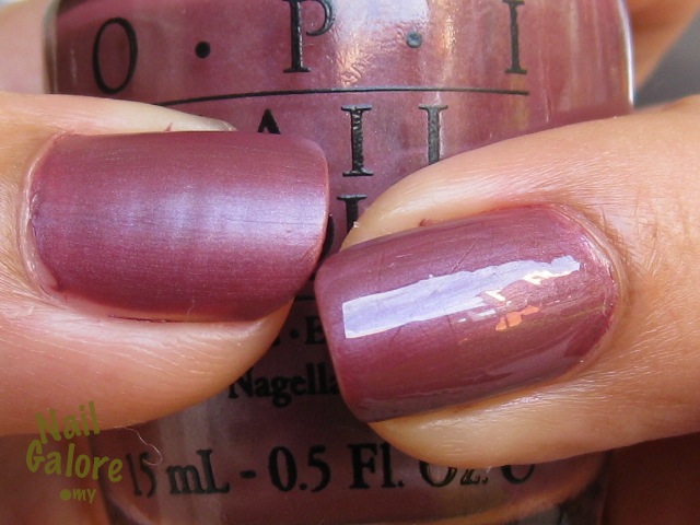 This is with Nail Tek's matte top coat on my thumb, and Nubar's Diamont on