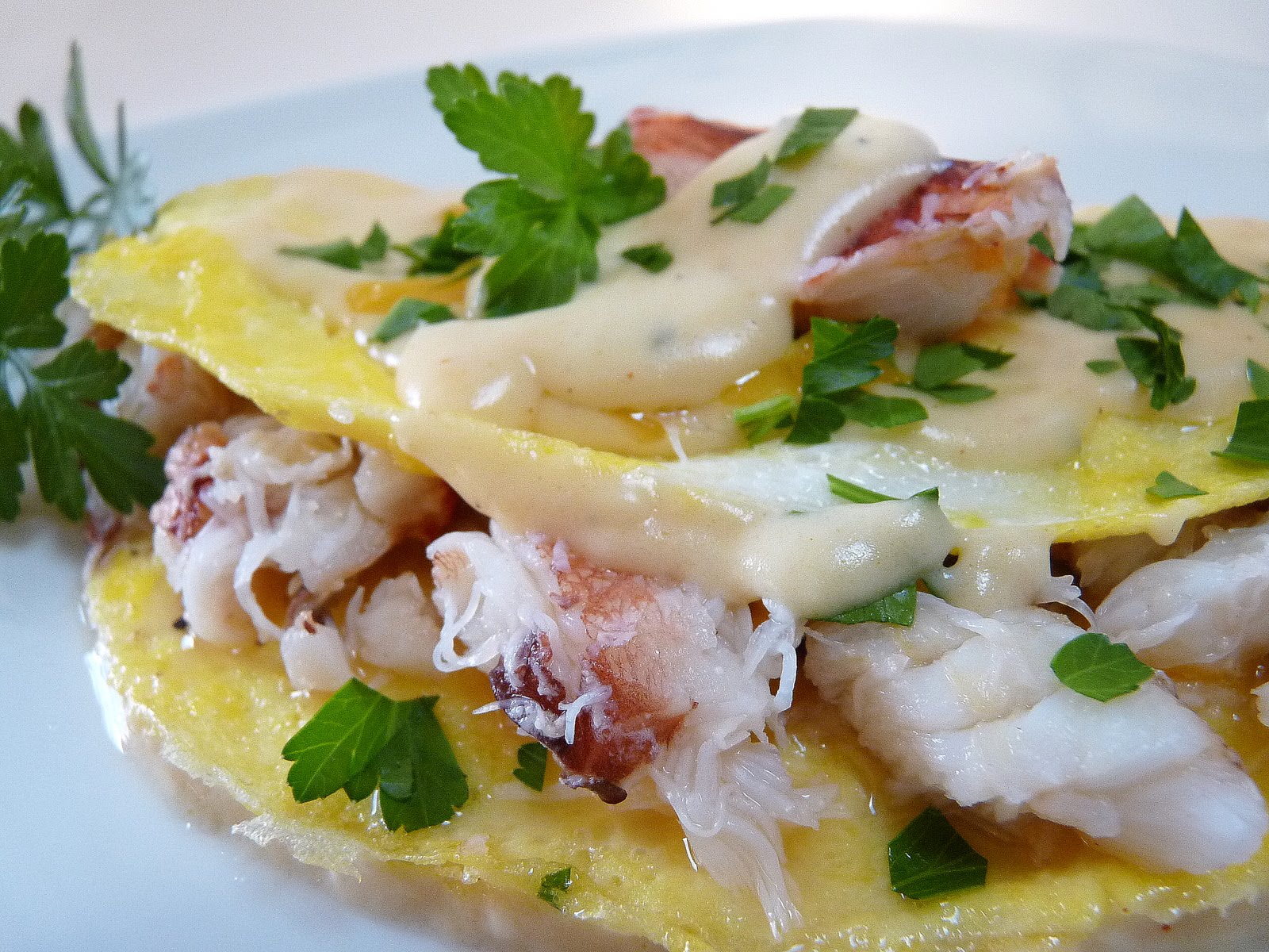 Wives with Knives Dungeness Crab and Cheddar Omelet