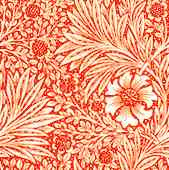 William Morris - Marigold Wallpaper and Chintz (shown with kind permission of the William Morris Gallery, London)