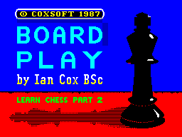 I.C. - Board Play: Learn Chess Part 2 Screenshot (1987) © Coxsoft