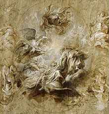 Peter Paul Rubens - The Apotheosis of James I (ca 1628) detail