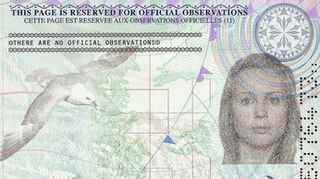 passport biographical page