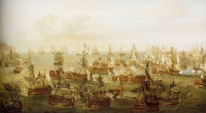 Situace v 17:00 v bitvě u Trafalgar