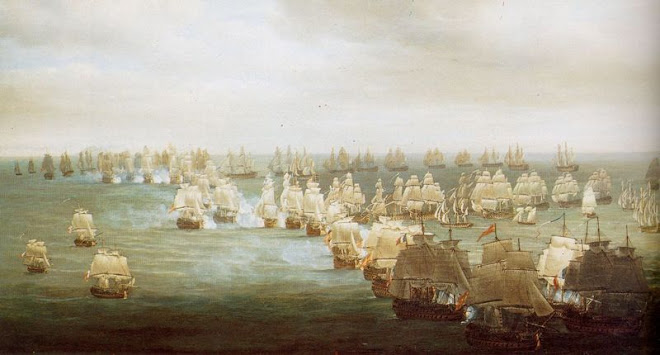 Situace v Bitvě u Trafalgaru v 13:00