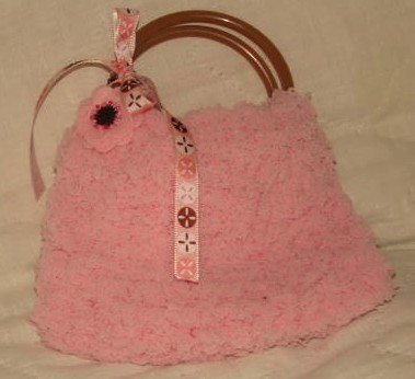 Soft Pink Knitted Girls Bangle Purse  $5.00