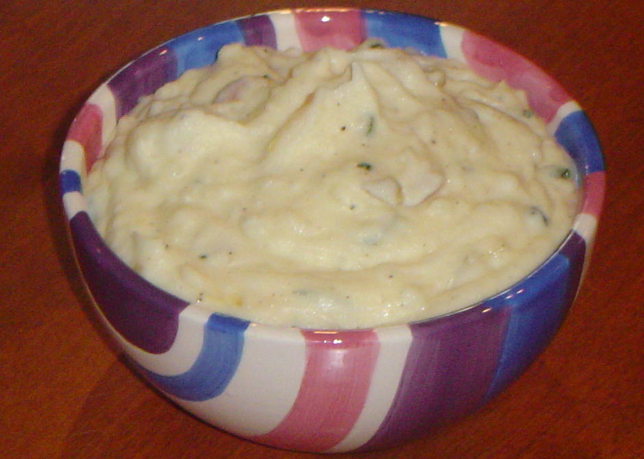 Kitten with a Whisk Mashed Potatoes with Caramelized Shallots, Sage