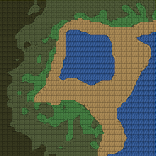 Grid showing how vertices are displaced to cut corners
