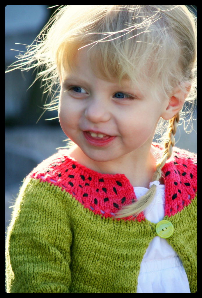 Knitting Gallery Watermelon Collar Cardigan